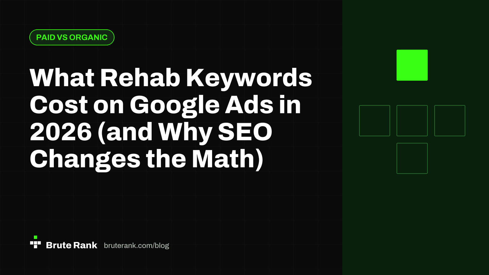 What Rehab Keywords Cost on Google Ads in 2026 (and Why SEO Changes the Math)